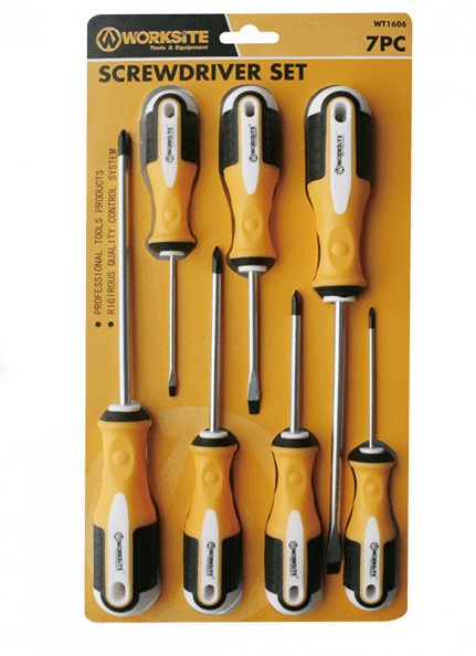 SCREW DRIVER SET 7 PC WORKSITE